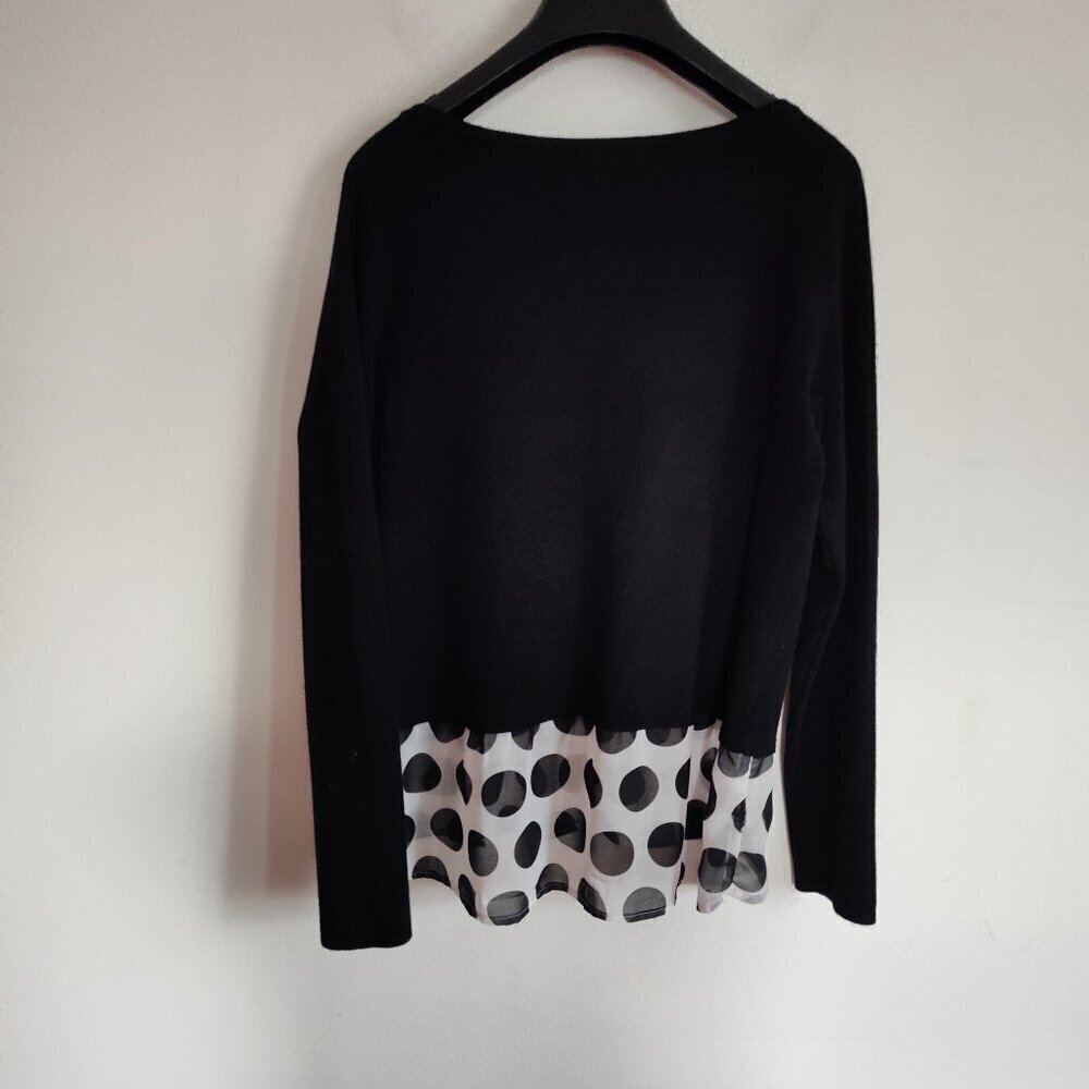 Inc Black Polka-Dot Sweater - Picture 2 of 3